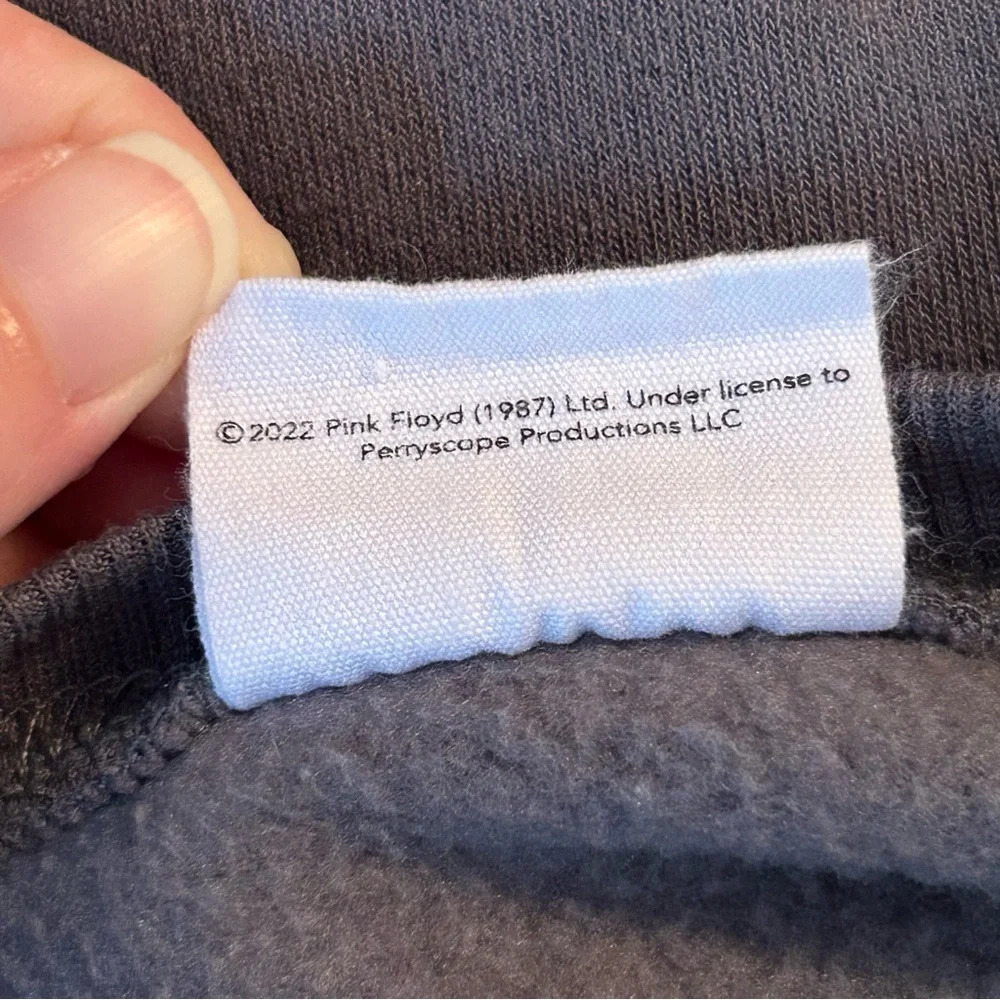 Grayson Threads Pink Floyd Grey Oversized Cropped Boxy Sweatshirt Women’s Sm - Picture 6 of 10